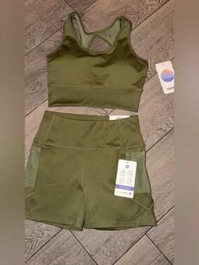 Otos Women's  Bike Shorts
Sport Bra Yoga Workout Set #N040